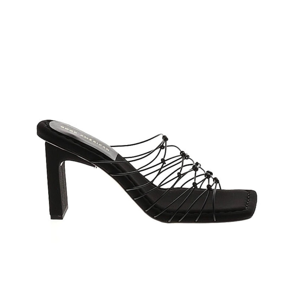 Never worn! Good American heels mules sandals Black size 11